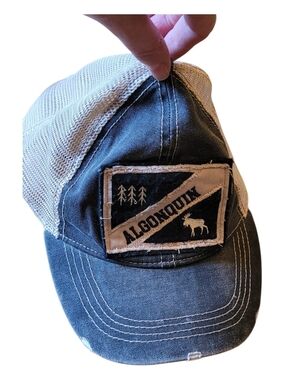 Women's Washed Black Mesh Trucker Hat